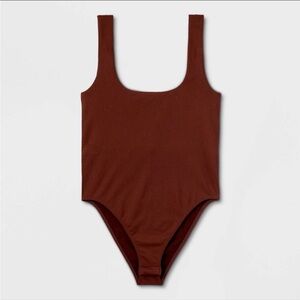 Seamless brown tank bodysuit